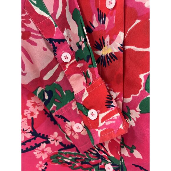 Lilly Pulitzer Womens “A Thing Called Love” Print Button Down Blouse Size XS - Picture 5 of 10